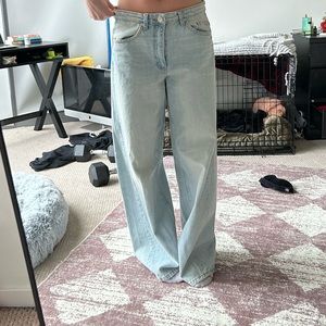 zara low rise baggy jeans
